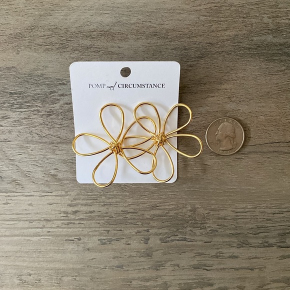 Pomp and Circumstance Wire Flower Earrings - Picture 2 of 2